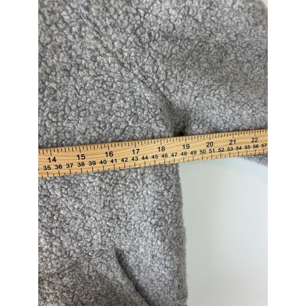 Lululemon Women's So Sherpa Hooded Jacket Grey FUZZY Wool Zip up Coat Size 6 - Picture 9 of 10
